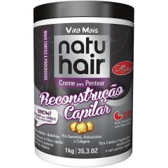 Natu Hair Creme para Pentear 1kg Reconstrução Capilar