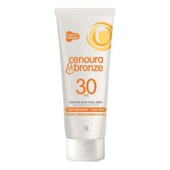 Cenoura e Bronze Protetor Solar Facial 50g Toque Seco FPS 30