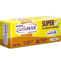 Geriamax Absorvente Geriátrico Pós-Parto 20un. c/ HyAbsorv Gel