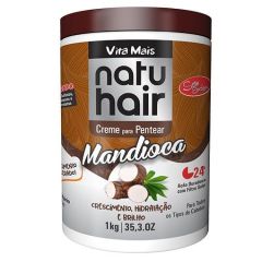 Natu Hair Creme para Pentear 1kg Mandioca