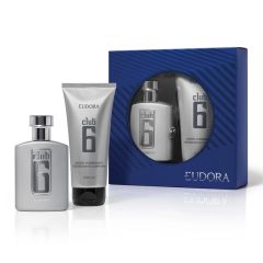 EUDORA CLUB 6 KIT DESODORANTE COLONIA 95ML LOCAO HIDRATANTE CORPORAL 200ML