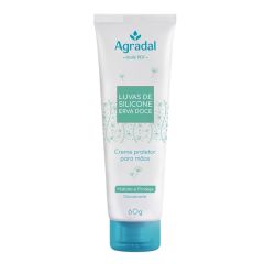 Agradal Creme Protetor para Mãos Luvas de Silicone 60g Erva Doce 