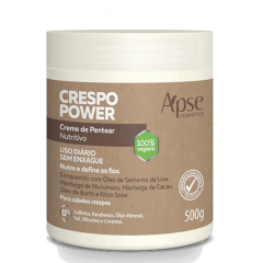 Apse Creme de Pentear Nutritivo Crespo Power 500g - No Poo / Low Poo 