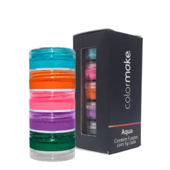 Color Make Mini Kit Maquiagem Aqua 5 cores com 5g cada  - Cores Secundárias 