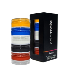 Color Make Mini Kit Maquiagem Aqua 5 cores com 5g cada  - Cores Primarias