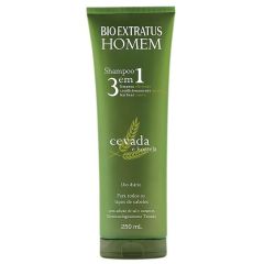 Bio Extratus Shampoo Cevada e hortela 250 ml 3x1 homem