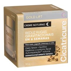 Cicatricure Gold Lift Creme Noturno Reduz Rugas Gravitacionais 50g Rosto Papada Pescoço e Colo