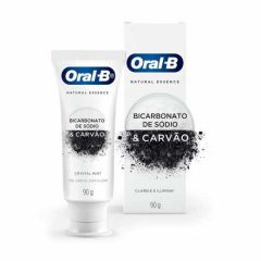 Oral B Creme Dental Natural Essence 75ml Bicarbonato de Sódio e Carvão