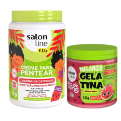 Salon Line Kit Creme Para Pentear + Gelatina Ativadora  Melancia