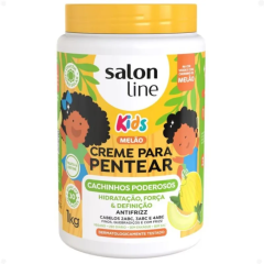 Salon Line Creme para Pentear  Kids Melão Cachinhos Poderosos 1Kg.