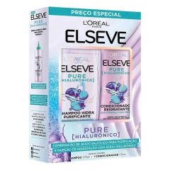 ELSEVE KIT SHAMPOO 375ML CONDICIONADOR 170ML PURE HIALURONICO