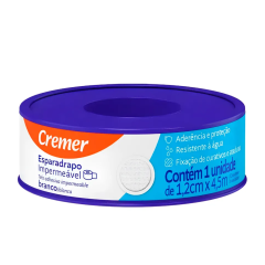 Cremer Esparadrapo Impermeável Branco 1,2cm x 4,5m 