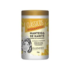 Gllendex Clássicos Tô Na Moda Creme de Massagem 1kg Manteiga de Karité