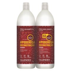 Gllendex Pro Kit Poderosa Reconstrução Pro Shampoo e Pro Bálsamo 2x1L