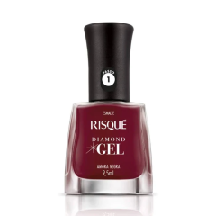 Risque Esmalte Diamond Gel 9,5Ml Amora Negra