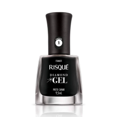 Risque Esmalte Diamond Gel 9,5Ml Preto Caviar