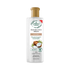 Flores & Vegetais Shampoo Anti-Frizz 310ml Óleo de Coco Virgem