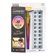 Kiss New York Cílios Postiços ImPRESS Press-on Falsies Natural