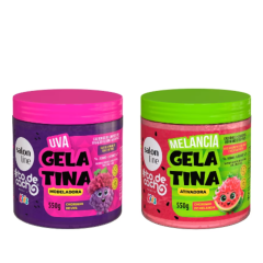 Salon Line Kit duplinha de Gelatinas Melancia e Uva #todecacho Kids