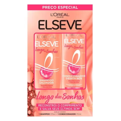 Kit Elseve Longo Dos Sonhos Shampoo 375ml + Condicionador 170ml