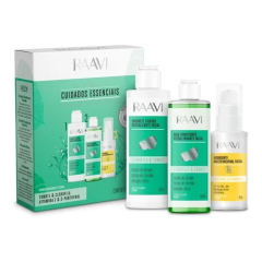 Raavi Kit Facial Cuidados Especiais Água Tonificante 100ml + Hidratante 40g + Sabonete Líquido 120ml