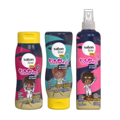 Salon Line Kit Shampoo Condicionador e Desembaraçante #Todecachinho Aventura no Banho