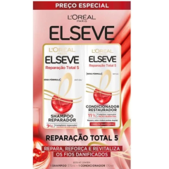 Kit Shampoo 375ml + Condicionador 170ml Elseve Reparação Total 5