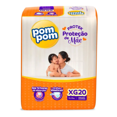 Pom Pom Fralda infantil Derma Protek Xg 20Un