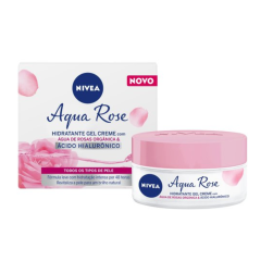 Nivea Aqua Rose Hidrante Gel Creme Facial com Água de Rosas 50g 