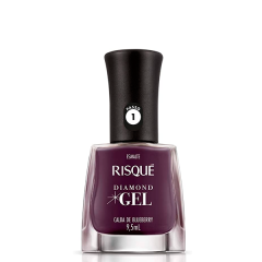 Risque esmalte Diamond Gel 9,5Ml Calda Blueberry