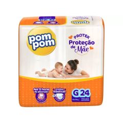 Pom Pom Fralda infantil Derma Protek G 24Un