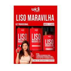 Widi Care Kit Liso Maravilha Shampoo e Condicionador 300ml + Fluído 200ml