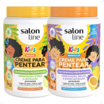 Salon Line Kit  Kids 2 Creme para Pentear: Melão e Maracujá 1kg